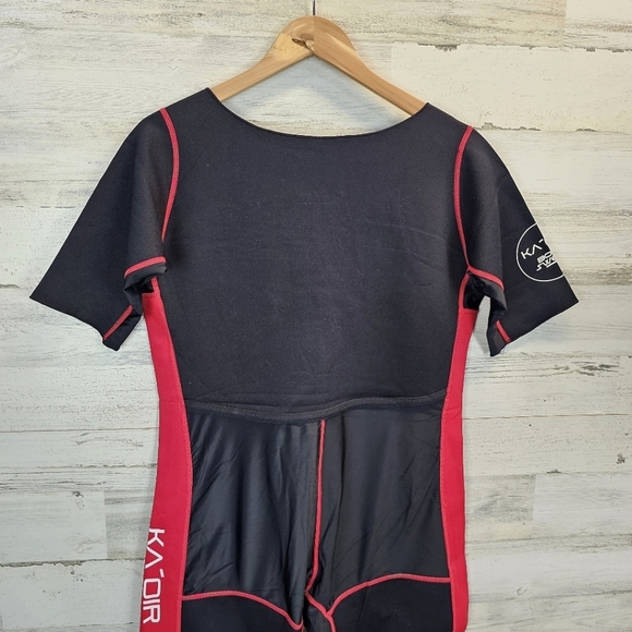 Ka'Oir Fitness Womens Body Sweat Suit Plus Sz XXL Black & Red Workout Shapewear - Picture 7 of 12